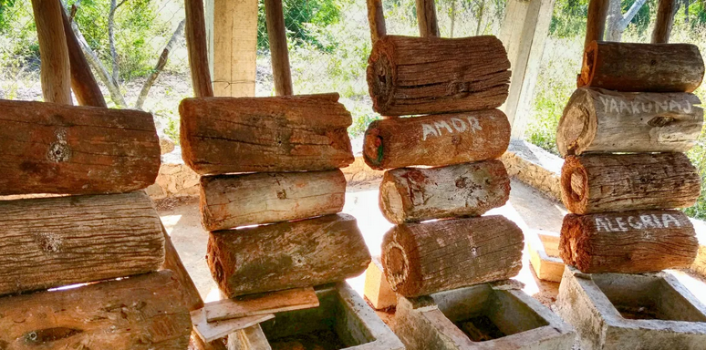A traditional jobón hive